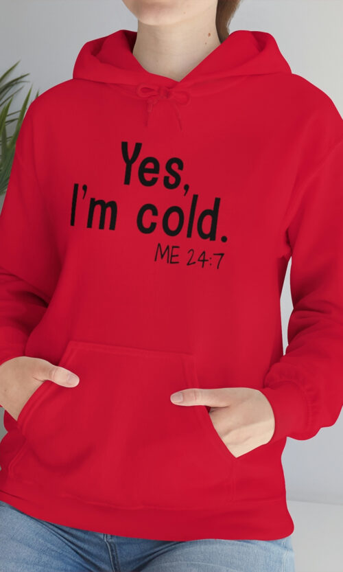 Yes Im Cold Hooded Sweatshirt